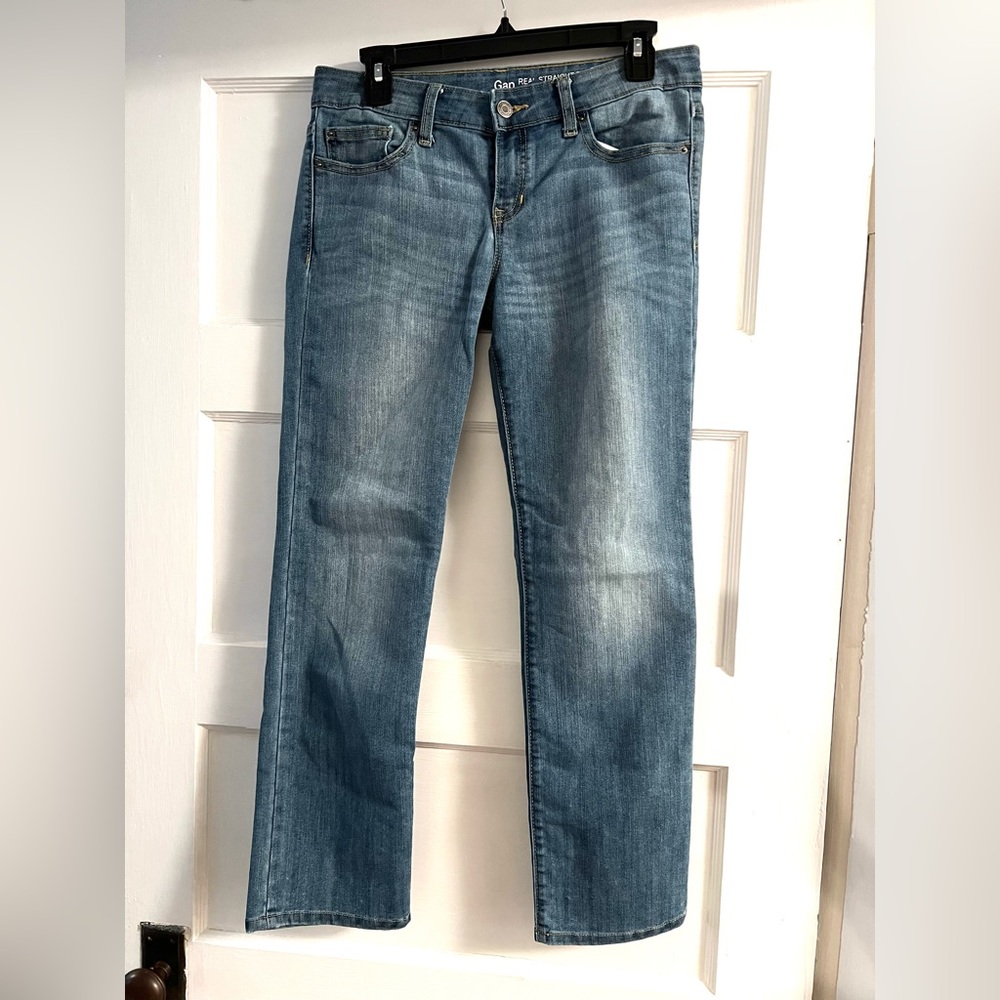 Gap Real Straight Fit light wash jeans
